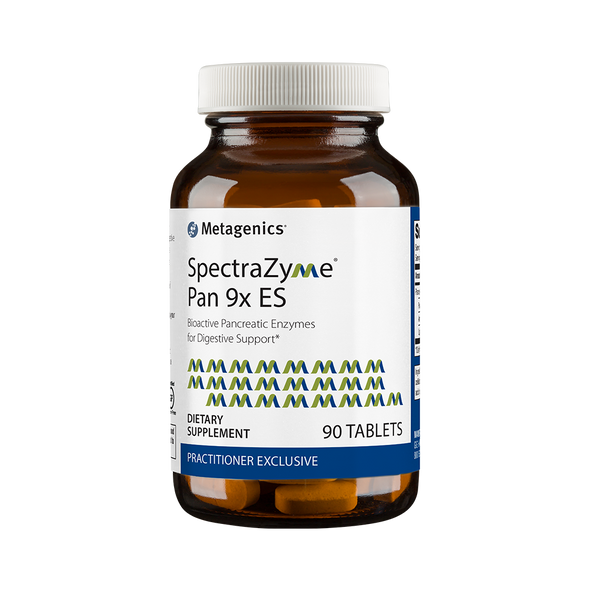 SpectraZyme Pancreatic Enzymes Extra Strength (formerly named SpectraZyme Pan 9x ES) By Metagenics 90 Tablets