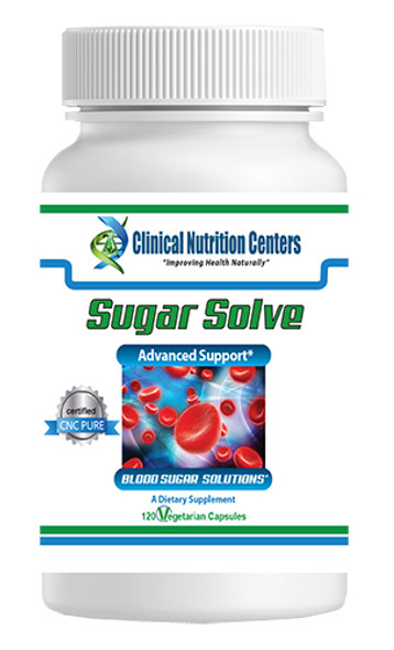 Sugar Solve by Clinical Nutrition Centers 120 Vege Capsules (NEW NAME: GlucoLyze)