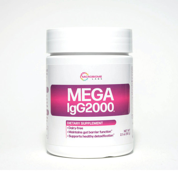 MEGAIgG2000 Mega IgG 2000 by Microbiome Labs  2.1 oz ( 60 g ) Dairy Free IgG ImmunoLin Immunoglobins Leaky Gut Probiotic