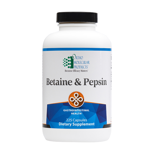 This product is on a back order status. We recommend you order a different brand's superior grade Digestion support product, such as Designs For Health Betaine HCl; Pure Encapsulations Betaine HCl Pepsin; NuMedica Pepcigen; NutriDyn HCl Support; Metagenics SpectraZyme Metagest; Thorne Betaine HCl/Pepsin; or Integrative Therapeutics Betaine HCl.

To order Designs For Health products, please go to our Designs for Health eStore or Virtual Dispensary to directly order from Designs For Health by simply either copying one of the two links below and pasting the link into your internet browser, or by clicking onto one of the two links below to take you straight to the Designs For Health eStore or Virtual Dispensary.

If using the eStore to order, once you have copied and pasted the link into your browser, set up a patient account at the top right hand side of the eStore page to "Sign-up". After creating an account, you next shop for the products wanted, either by name under Products, or complete a search for the name of the product, for a product function, or for a product ingredient.  Once you find the product you have been looking for, select the product and place the items into the shopping cart.  When finished shopping, you can checkout, and Designs For Health will ship directly to you:

http://catalog.designsforhealth.com/register?partner=CNC

Your other alternative is to use the Clinical Nutrition Center's Designs For Health Virtual Dispensary.  You will need to first either copy the link below and paste it into your internet browser, or click onto the link below to be taken to the Designs For Health Virtual Dispensary.  Once at the DFH Virtual Dispensary, you can begin adding the Designs For Health products to your shopping cart, and during the checkout process, you will be prompted to set up an account for your first purchase here if you have not yet set up an account on the Clinical Nutrition Centers Virtual Dispensary.  For future orders after completing the initial order, you simply use the link below to log into your account to place new orders:

https://www.designsforhealth.com/u/cnc
