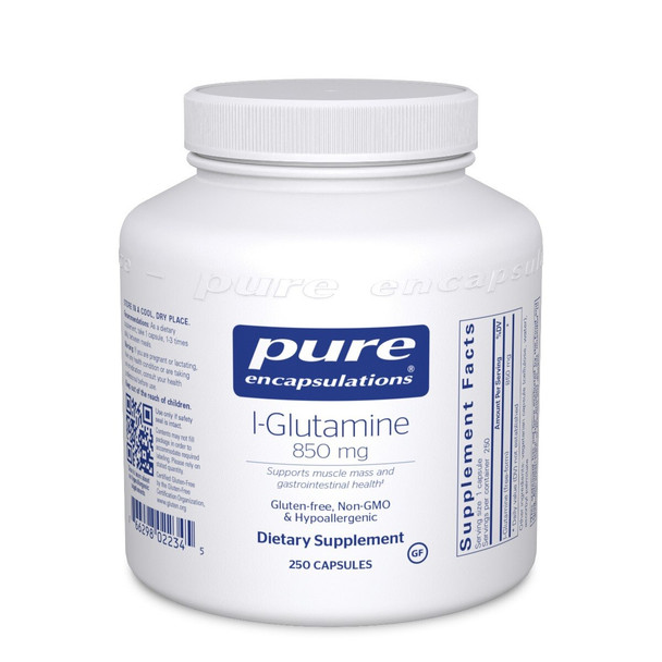 L-Glutamine 850 mg 250 capsules by Pure Encapsulations