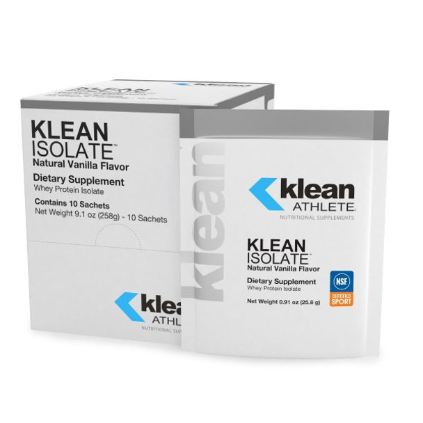 Klean Athlete Klean Isolate Natural Vanilla Flavor Single Serving Sachets by Douglas Labs