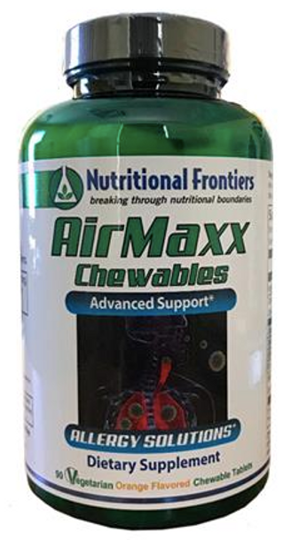 AirMaxx Chewables by Nutritional Frontiers 90 chewable orange flavored tablets Best by date 02/2022