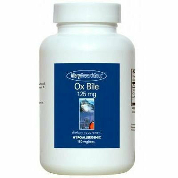Ox Bile 125 mg 180 vcaps by Allergy Research Group