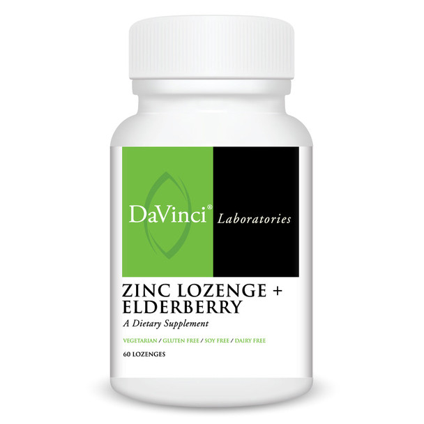 Zinc Lozenge + Elderberry 60 loz by Davinci Labs