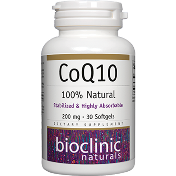 CoQ10 Natural 200 mg 30 gels By Bioclinic Naturals