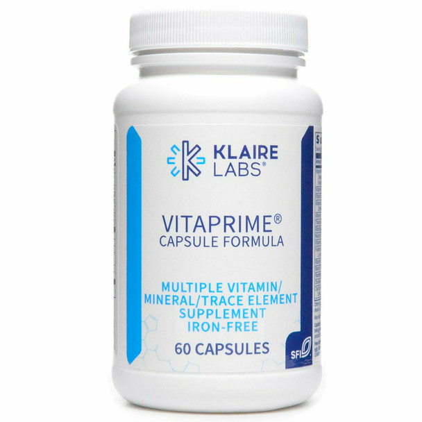 VitaPrime Iron-Free Capsule Form 60 caps By Klaire Labs