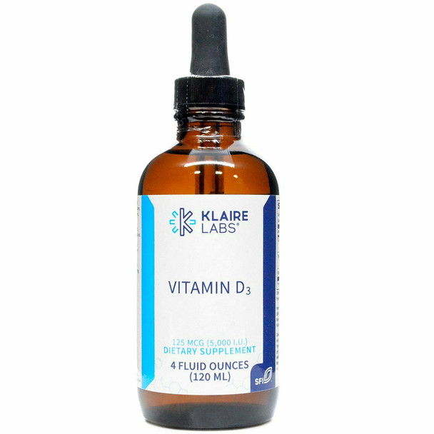 Vitamin D3 5000 IU Liquid 120 mL by Klaire Labs