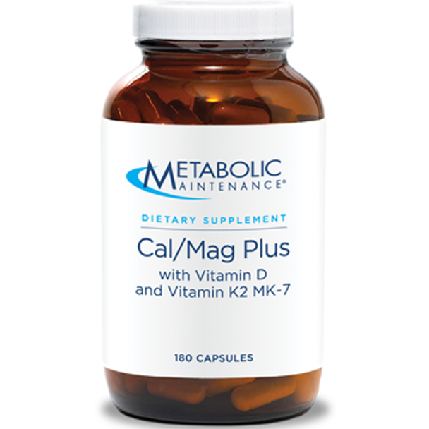 Cal/Mag Plus w/Vitamin D & K2 180 caps by Metabolic Maintenance