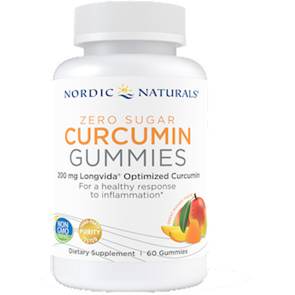 Zero Sugar Curcumin 60 gummies By Nordic Naturals