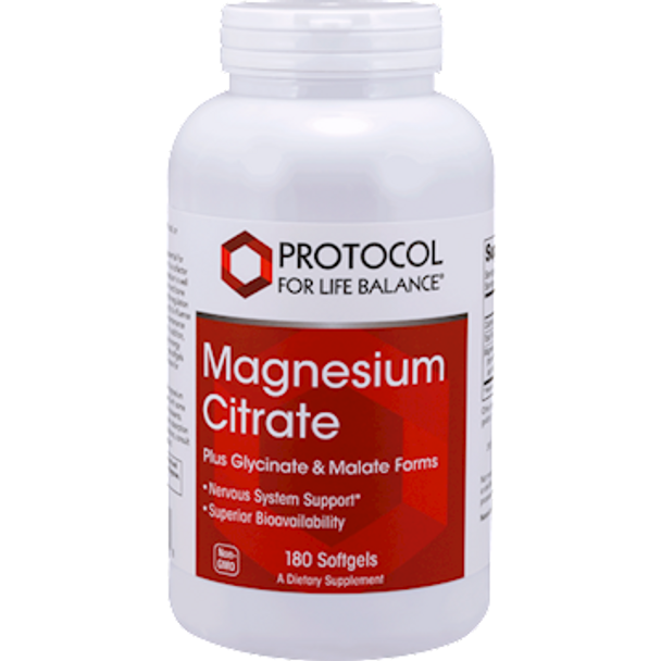 Magnesium Citrate 180 softgels by Protocol For Life Balance