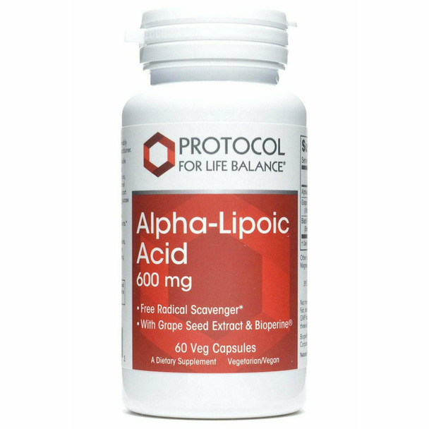 Alpha-Lipoic Acid 600 mg 60 vcaps by Protocol For Life Balance