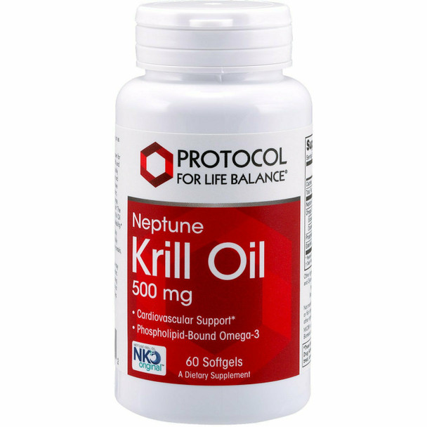 Neptune Krill Oil 500 mg 60 softgels by Protocol For Life Balance