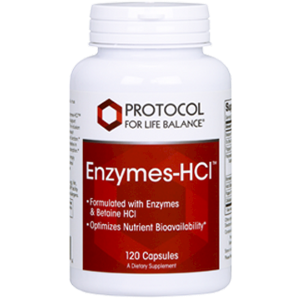 Enzymes-HCl 120 caps by Protocol For Life Balance