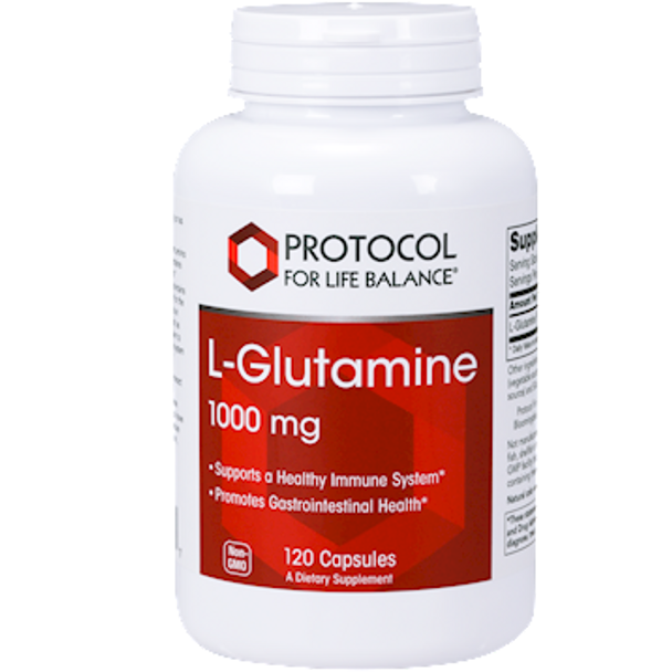 L-Glutamine 1000 mg 120 caps by Protocol For Life Balance