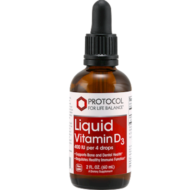 Liquid Vitamin D3 2 oz by Protocol For Life Balance