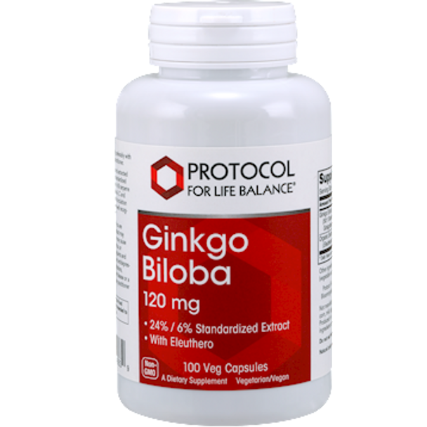 Ginkgo Biloba 120 mg 100 vcaps by Protocol For Life Balance
