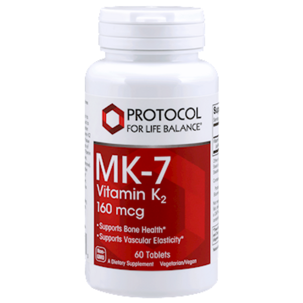 MK-7 vitamin K2 60 tabs by Protocol For Life Balance