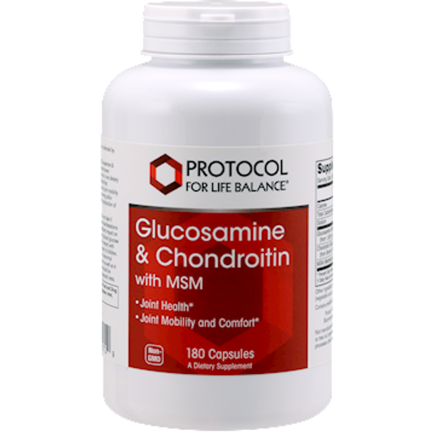 Glucosamine & Chondroitin w/MSM 180 caps by Protocol For Life Balance
