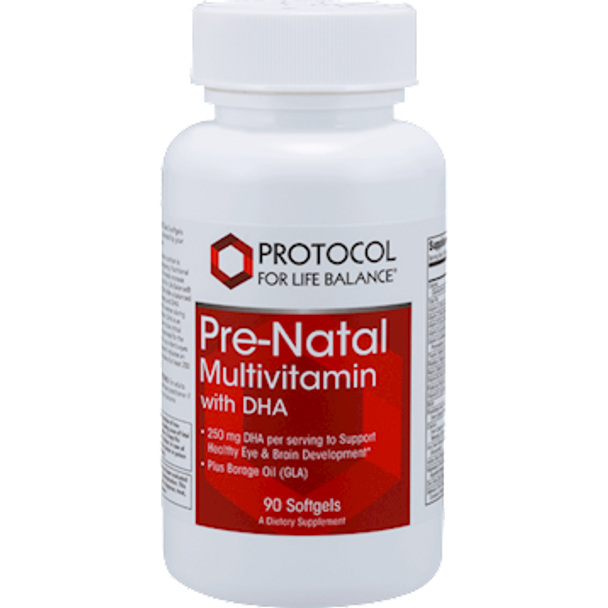 Pre-Natal Multivitamin with DHA 90 Gels by Protocol For Life Balance