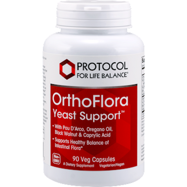 OrthoFlora Yeast Support 90 vcaps by Protocol For Life Balance