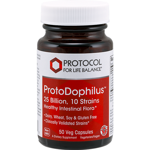 ProtoDophilus 25 Billion, 10 Strains 50 vcaps by Protocol For Life Balance