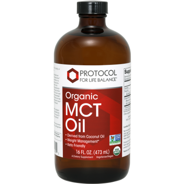 Organic MCT Oil 16 fl oz by Protocol For Life Balance