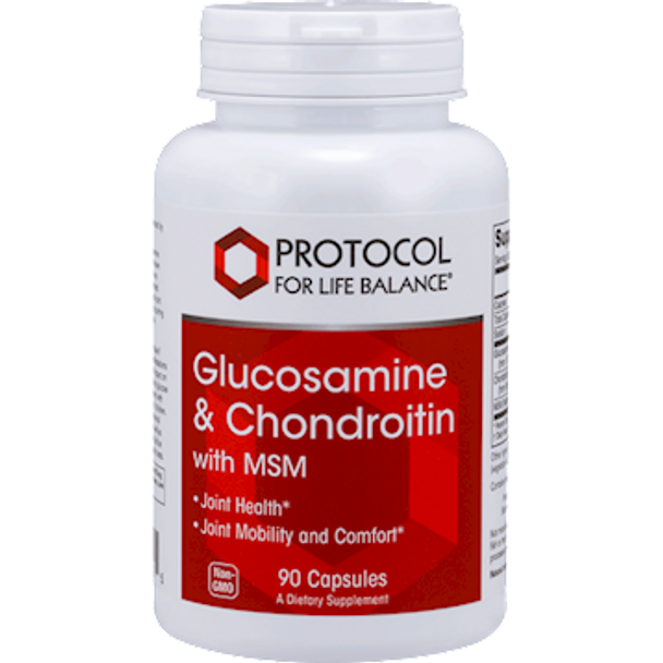 Glucosamine & Chondroitin with MSM 90 caps by Protocol For Life Balance