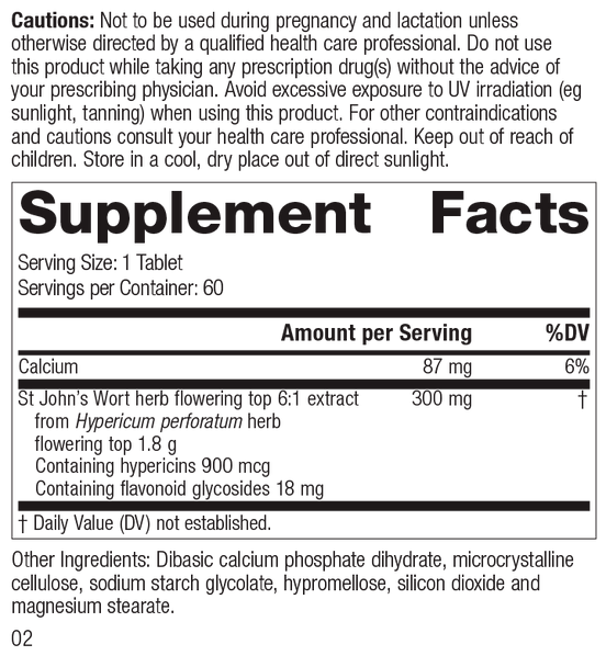 St John's Wort 1.8g by MediHerb 60 Tablets Clinical Nutrition Centers