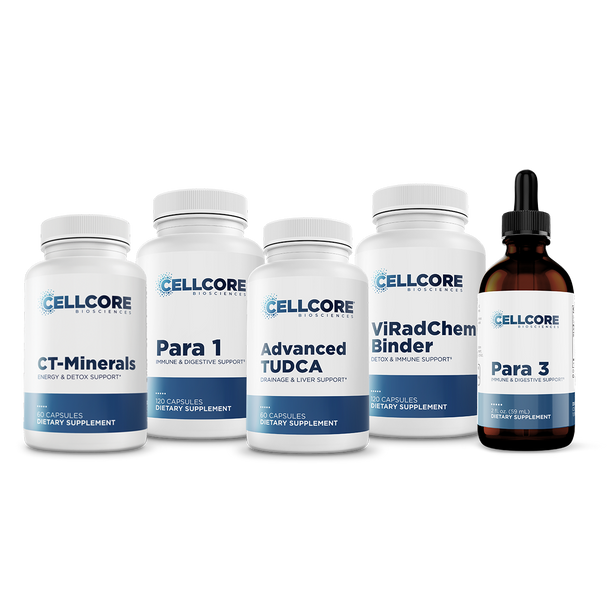 Step 3: Whole Body Immune Support by CellCore Biosciences Drainage Support*, Immune Support*, Gut Terrain Support*
