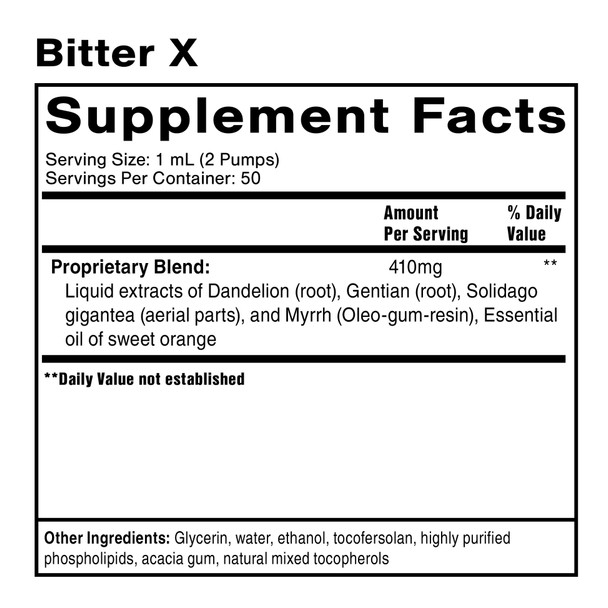Bitter X (50mL) By Quick Silver From Clinical Nutrition Centers