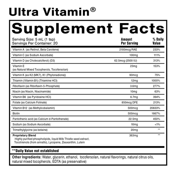 Ultra Vitamin® NET WT 3.38 FL OZ (100mL) By Quick Silver From Clinical Nutrition Centers