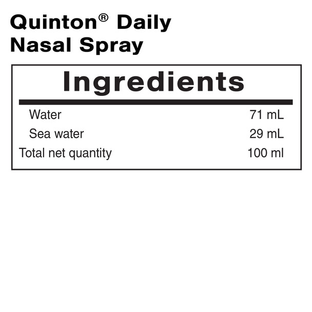 Quinton® Daily Nasal Spray (100mL) By Quick Silver From Clinical Nutrition Centers
