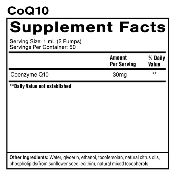 CoQ10 NET WT 1.7 FL OZ (50mL) By Quick Silver From Clinical Nutrition Centers