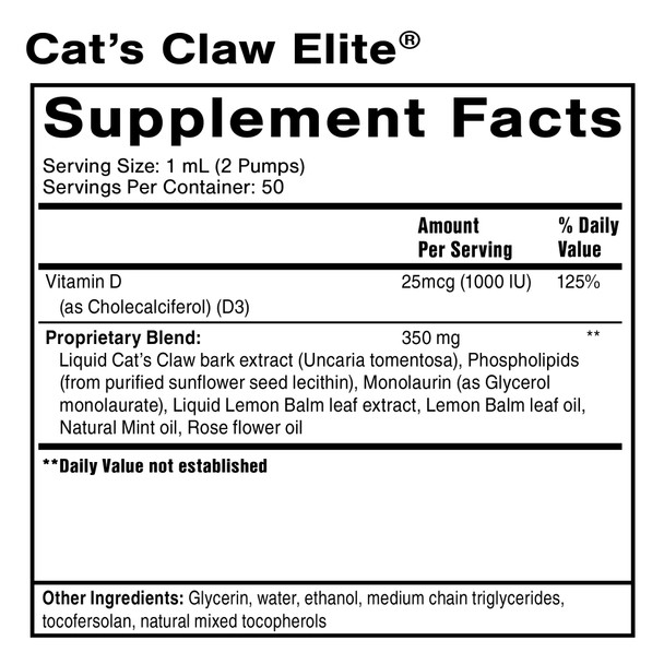 Cat’s Claw Elite® (50mL) By Quick Silver From Clinical Nutrition Centers