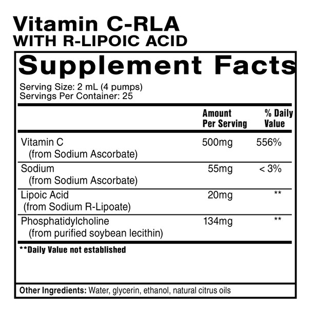 Vitamin C with RLA NET WT 1.7 FL OZ (50mL) By Quick Silver From Clinical Nutrition Centers