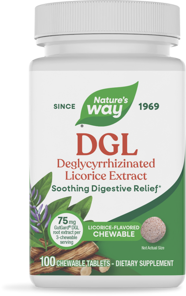 DGL - 100 chewables / Licorice By Nature's Way