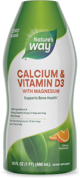 Calcium & Vitamin D3 - 16 fl oz (480 ml) / Citrus By Nature's Way