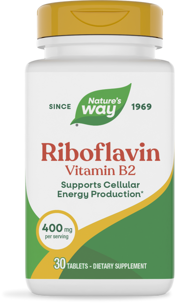 Riboflavin Vitamin B2 - 30 tablets By Nature's Way