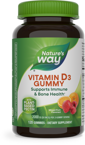 Vitamin D3 Gummies - 120 gummies / Mixed Fruit By Nature's Way