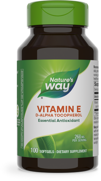 Vitamin E D-Alpha Tocopherol - 100 softgels By Nature's Way