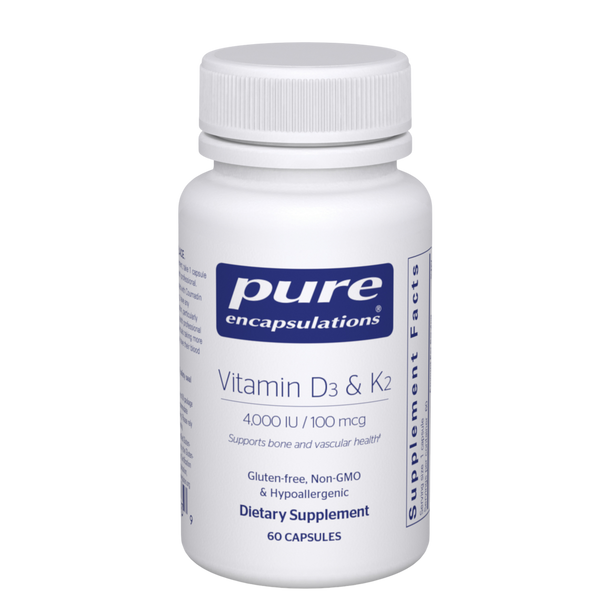 Vitamin D3 & K2 120 Capsules by Pure Encapsulations