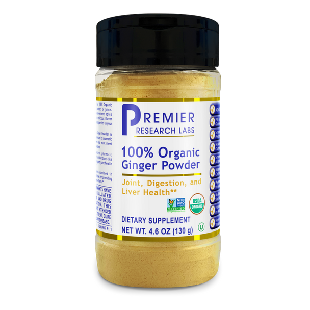 100% Organic Ginger Powder, Premier by Premier Research Labs