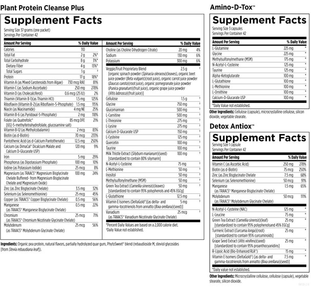 Plant Protein Cleanse Plus Detox Program 21 day kit by Designs for Health