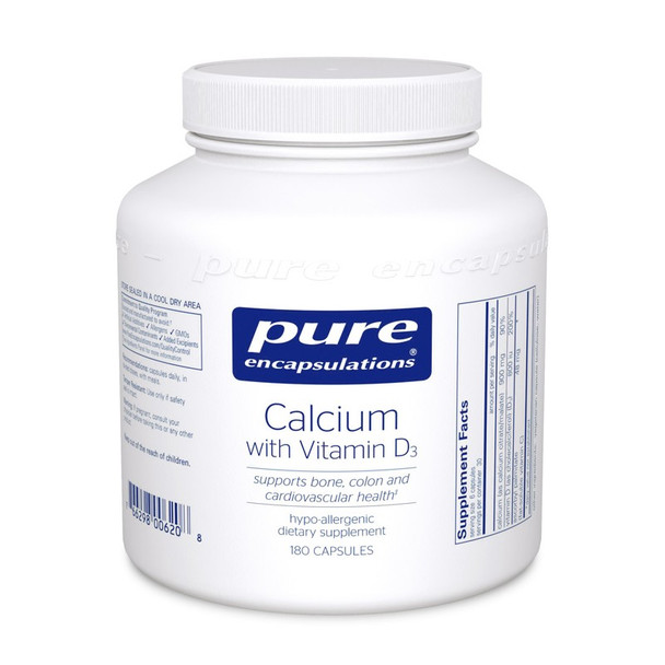 Calcium with Vitamin D3 180 capsules by Pure Encapsulations