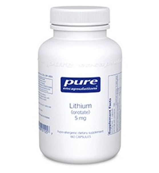 Lithium (orotate) 5 mg 90 capsules by Pure Encapsulations