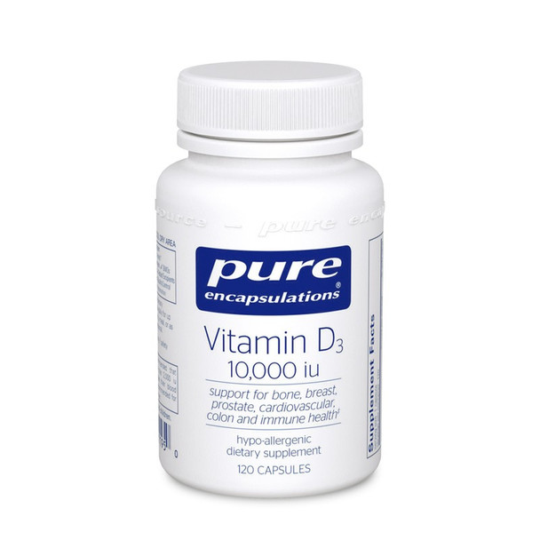 Vitamin D3 250 mcg (10,000 IU) 60 capsules by Pure Encapsulations