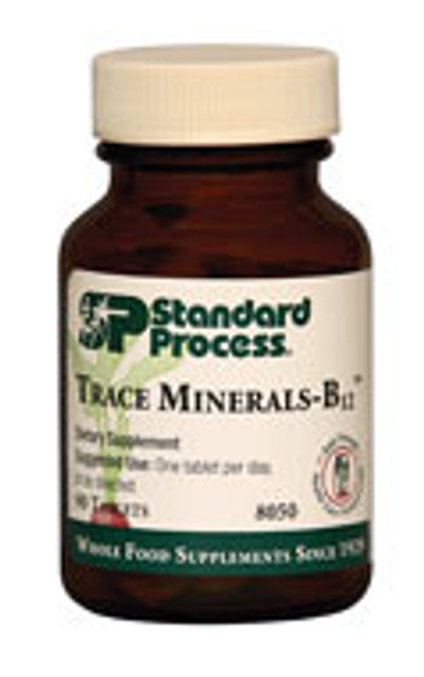 Trace Minerals-B12 combines important nutrients to support enzymatic reactions in the body.

Spectrum of minerals that support a healthy body
Provides essential cofactors for healthy cell functioning
Provides iodine, which is required for healthy thyroid, spleen, and red blood cell functions
Among other functions, these trace minerals support ligament, cartilage, and bone structure; immune system and thyroid function; fat metabolism; and calcium utilization*