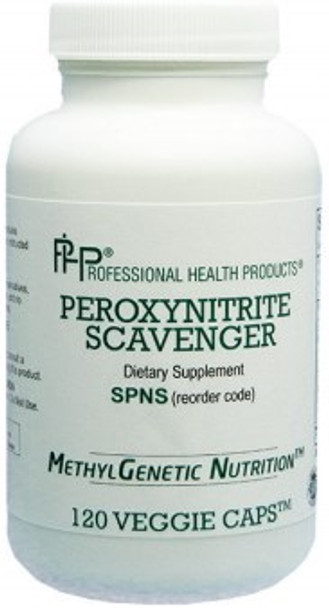 Peroxynitrite Scavenger by PHP  120 vcaps

Peroxynitrite is considered one of the major pathological causes of numerous diseases in that it suppresses mitochondrial functionand triggers cell death via oxidation and nitration reaction. Poor diets, environmental toxins, and genetic variants can all lead to an increase in peroxynitrites and glutamate, lowered antioxdants, and slower rebuilding and repair of cells, which causes faster aging and conditions for disease. There is a list of genetic variants that increase the levels of peroxynitrite in the body and variants that reduce BH4 in the body and therefore create peroxynitrite.