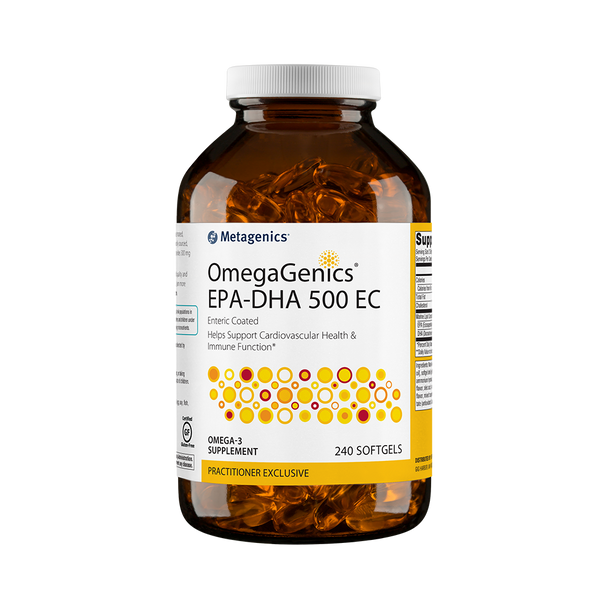 OmegaGenics EPA-DHA 500 Enteric-Coated Lemon by Metagenics 240 Softgels